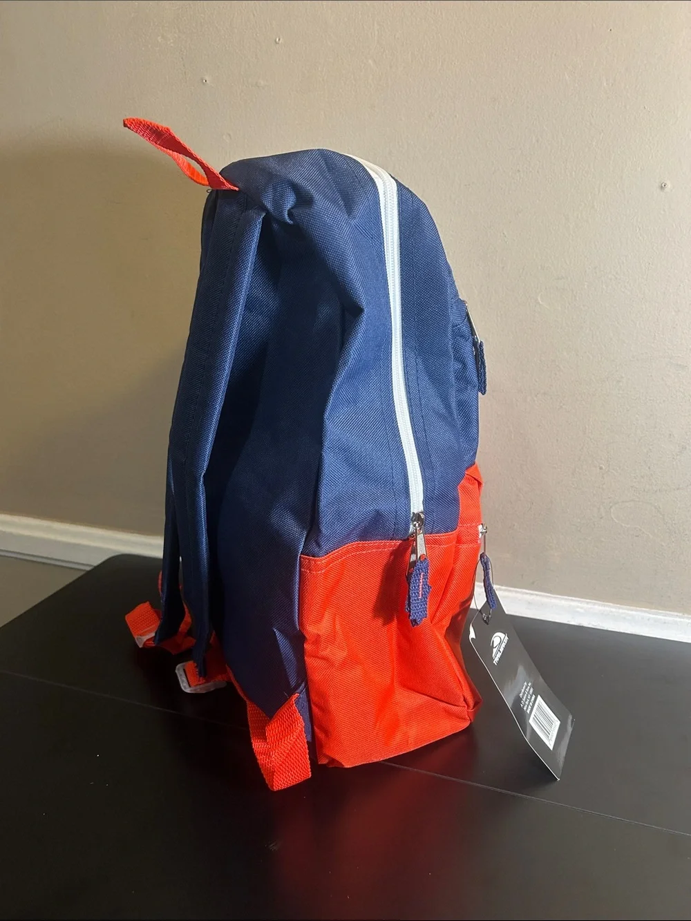 Trail Maker Classic Two-Tone Navy and Orange Backpack School Bag